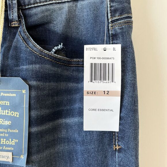 Democracy Jeans Women’s Ab Solution High Rise Ankle Blue Denim Size 12 NWT’s - Picture 8 of 14